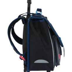 Cartable à roulettes Kickers Boy - 38 cm - 2 compartiments - noir et gris chine - Oberthur