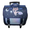 Cartable à roulettes Lili Lou - 2 compartiments - bleu - Bagtrotter
