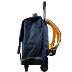 Cartable à roulettes Phileas Dinosaure 38 cm - 2 compartiments - bleu - Bagtrotter