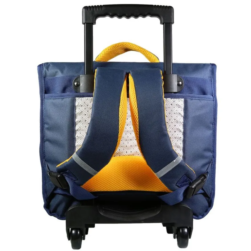 Cartable à roulettes Phileas Dinosaure 38 cm - 2 compartiments - bleu - Bagtrotter