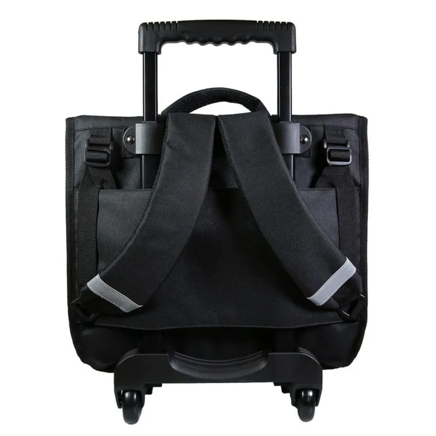 Cartable à roulettes Tortues Ninja 38 cm - 2 compartiments - noir - Bagtrotter