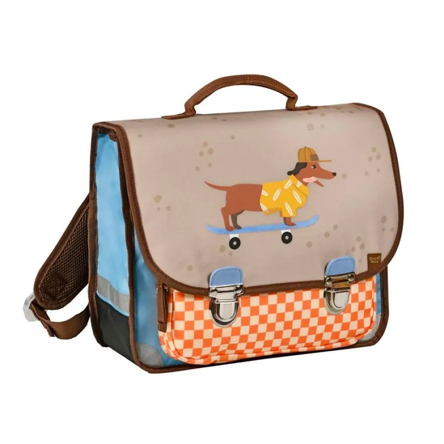 CARTABLE 36 VINTAGE - 2 COMPARTIMENTS Animascot - Chien - 36x30x14 cm