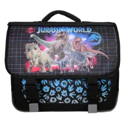 Cartable avec rabat réversible Jurassic World - 2 compartiments - noir - Bagtrotter