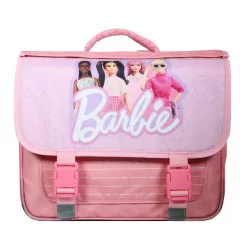 Cartable avec rabat réversible Barbie - 2 compartiments - rose - Bagtrotter