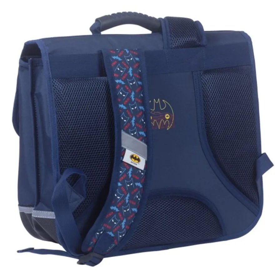 Cartable Batman 38 cm - 2 compartiments - bleu marine - Kid'Abord
