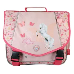 Cartable Bella Sara - 38 cm - 2 compartiments - Rose - Kid'Abord