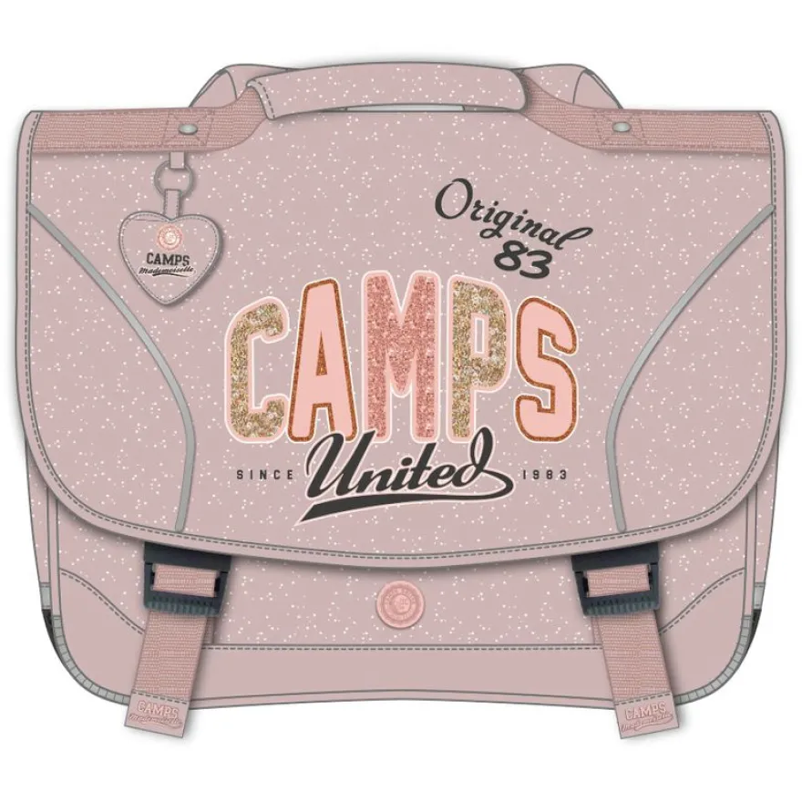 Cartable Camps Lovely 38 cm - 2 compartiments - rose - Kid'Abord