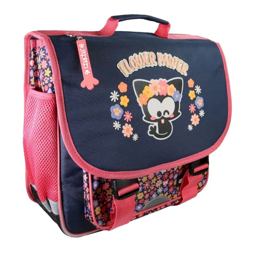 Cartable Chacha - 36 cm - 2 compartiments - Marine - Kid'Abord