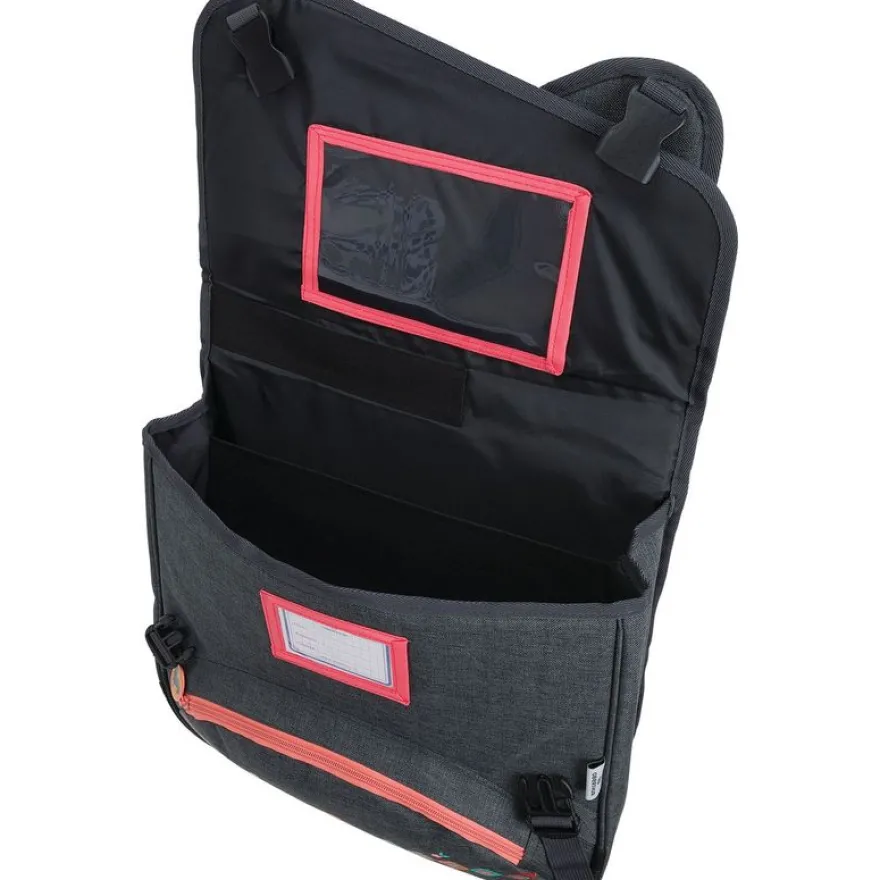 Cartable Cheval - 38 cm - 2 compartiments - gris chine - Oberthur