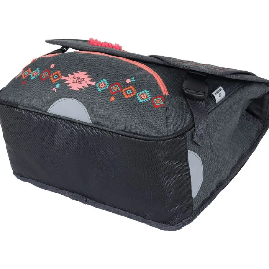 Cartable Cheval - 38 cm - 2 compartiments - gris chine - Oberthur