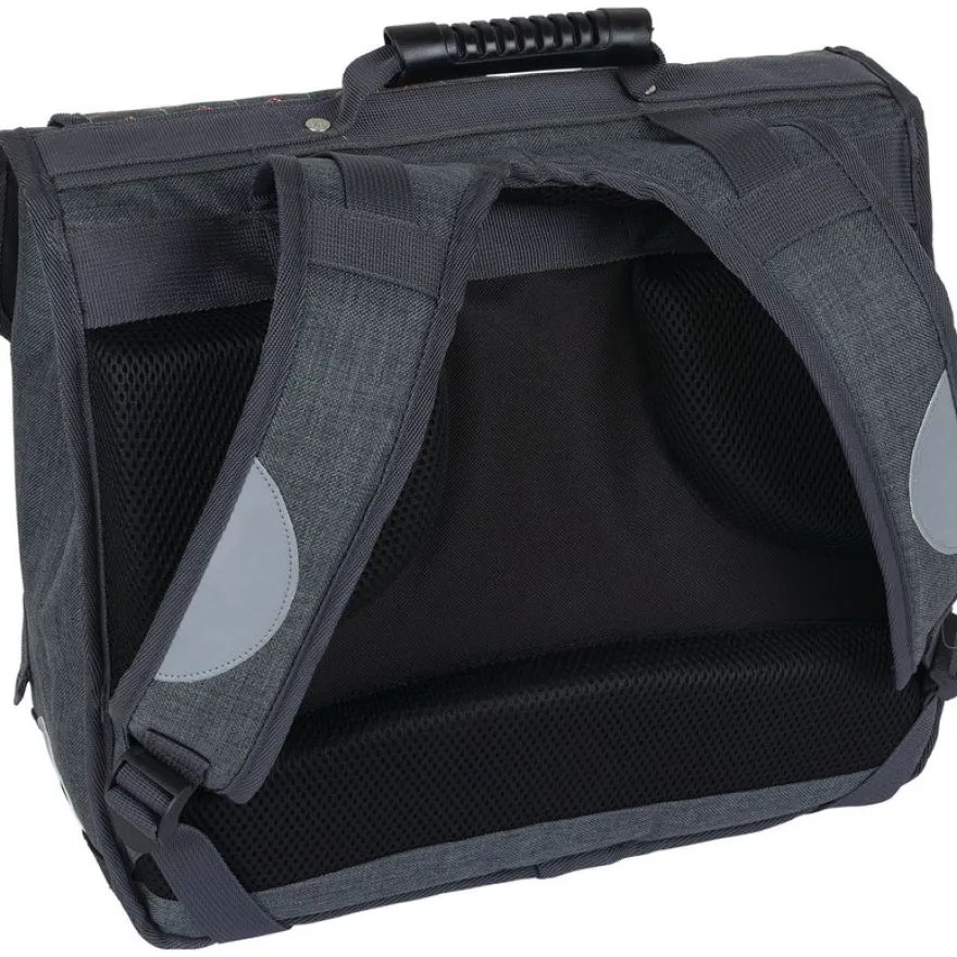 Cartable Cheval - 38 cm - 2 compartiments - gris chine - Oberthur