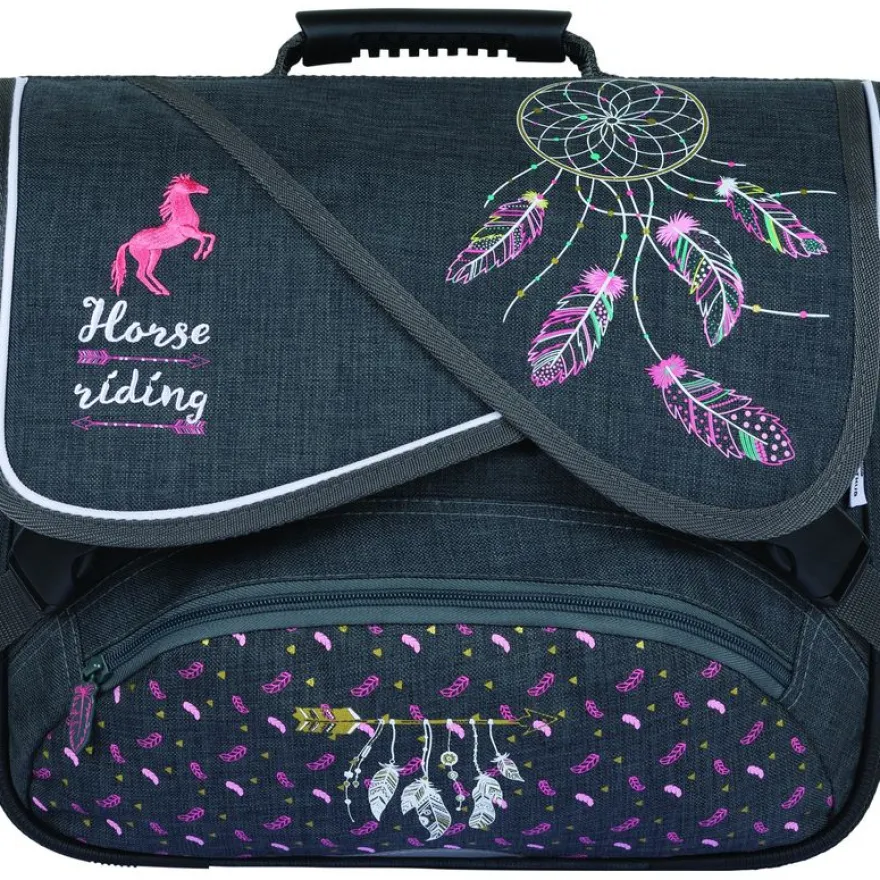 Cartable Cheval 38 cm - 2 compartiments - Oberthur