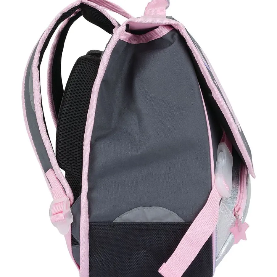 Cartable Cosmic Girl - 38 cm - 2 compartiments - gris anthracite - Oberthur
