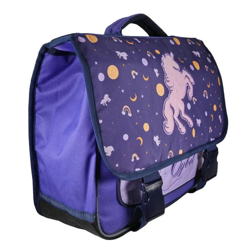 Cartable Cybel - 38 cm - 2 compartiments - Violet - Bagtrotter