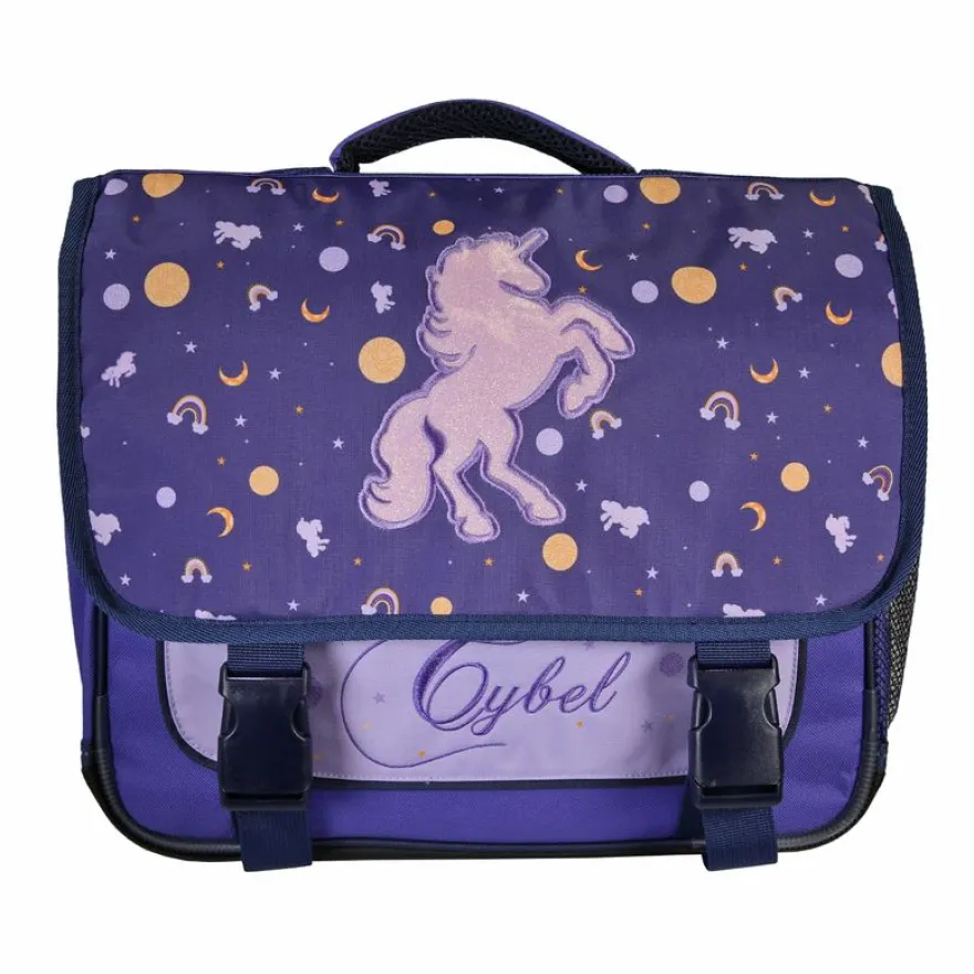 Cartable Cybel - 38 cm - 2 compartiments - Violet - Bagtrotter