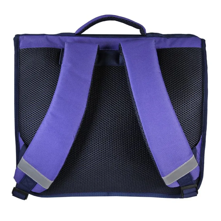 Cartable Cybel - 38 cm - 2 compartiments - Violet - Bagtrotter