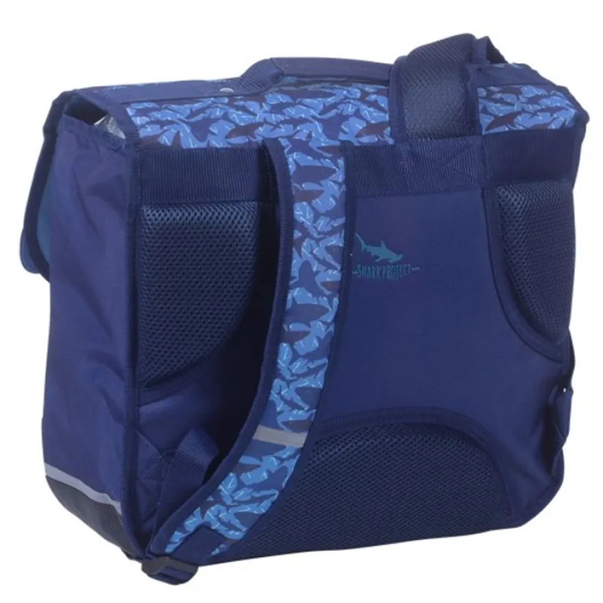 Cartable Greenpack Sharky 38 cm - 2 compartiments - bleu - Kid'Abord