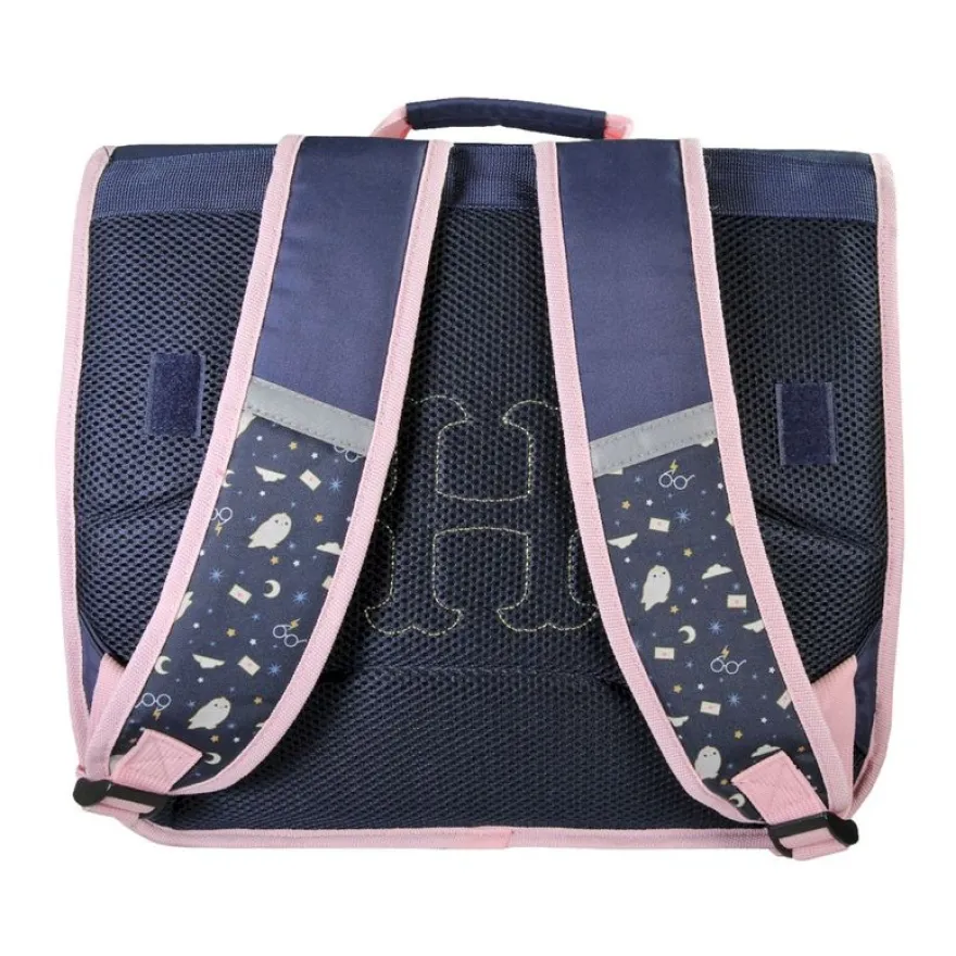 Cartable Hedwig - 38 cm - 2 compartiments - Marine - Kid'Abord