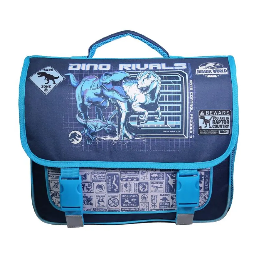 Cartable Jurassic World - 38 cm - 2 compartiments - bleu - Bagtrotter