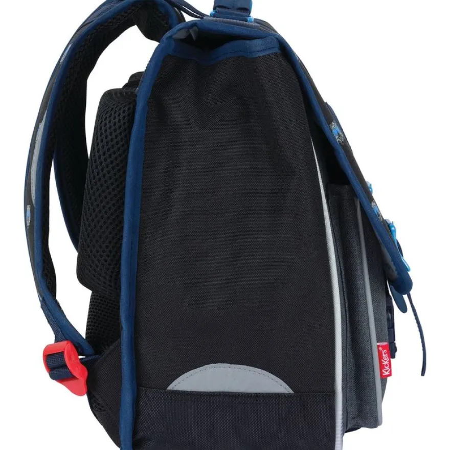 Cartable Kickers Boy - 38 cm - 2 compartiments - noir et gris chine - Oberthur