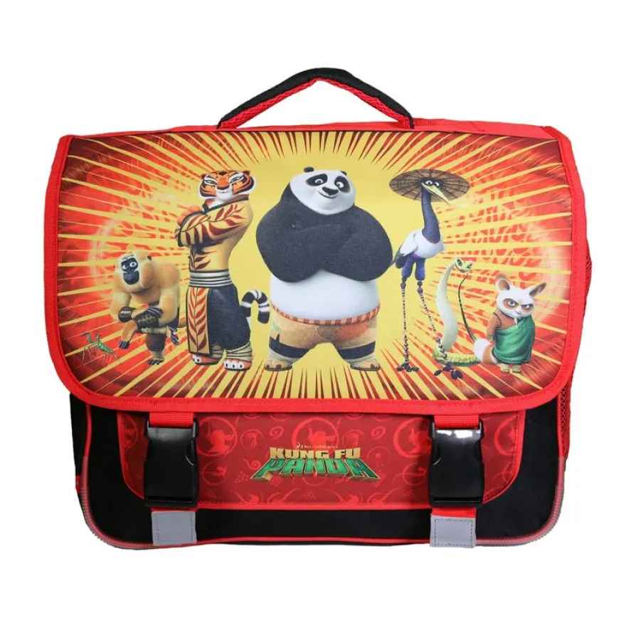 Cartable Kung Fu Panda - 38 cm - 2 compartiments - rouge - Bagtrotter