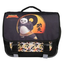 Cartable Kung fu panda - 38cm - 2 compartiments - noir - Bagtrotter