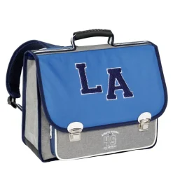 Cartable L.A 38 cm - 2 compartiment - gris et bleu - Exclusivité Bureau Vallée - Viquel