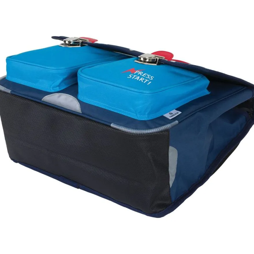 Cartable Les Scolaires Garçon - 38 cm - 2 compartiments - marine et bleu - Oberthur
