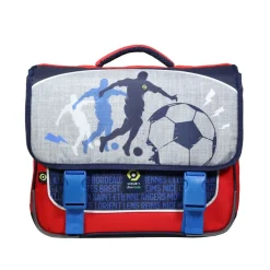 Cartable Ligue 1 38 cm - 2 compartiments - gris - Bagtrotter