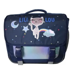 Cartable Lili Lou - 38 cm - 2 compartiments - bleu - Bagtrotter