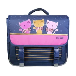 Cartable Lililou 38 cm - 2 compartiments - noir - Bagtrotter