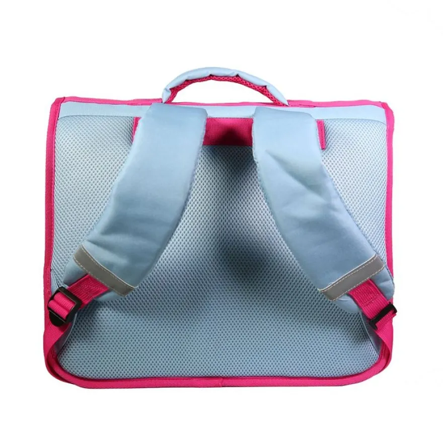 Cartable Lililou 38 cm - 2 compartiments - rose - Bagtrotter