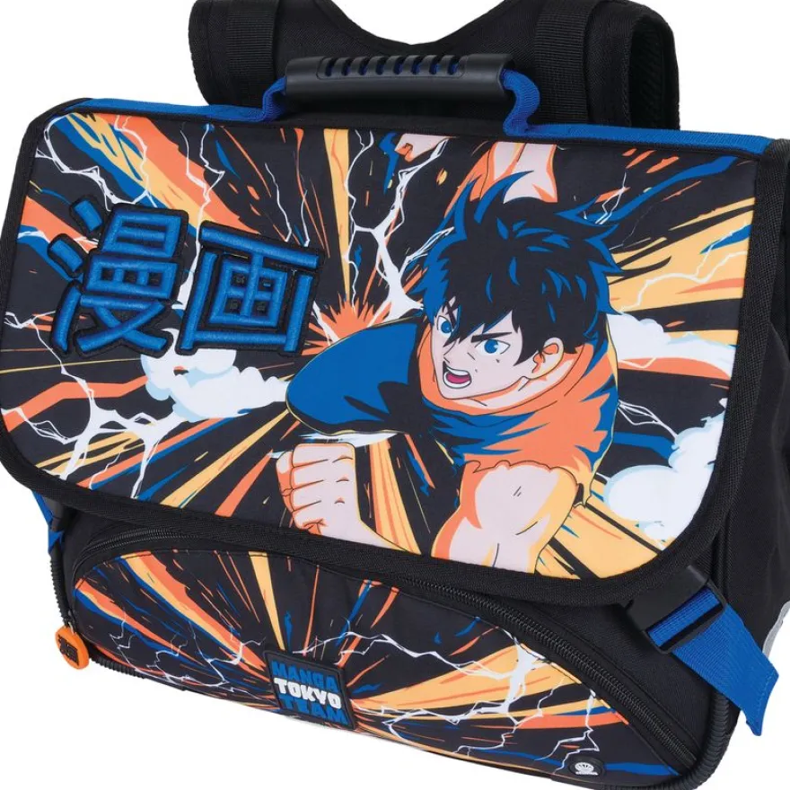 Cartable Manga - 38 cm - 2 compartiments - Oberthur