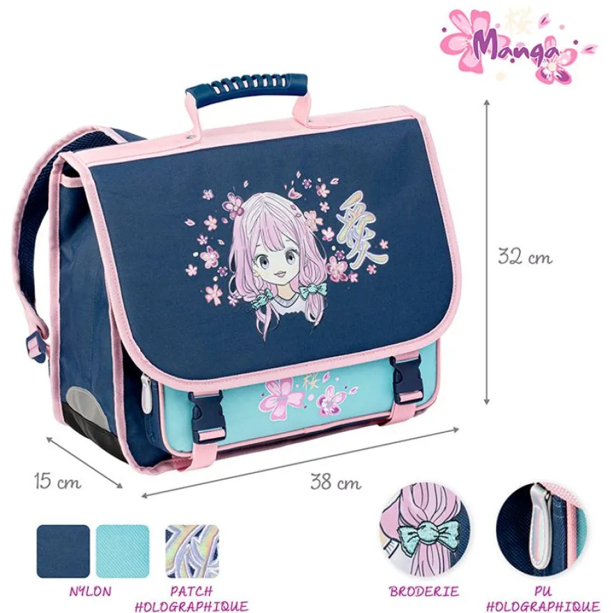 Cartable Manga 38 cm - 2 compartiments - Viquel