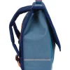 Cartable maternelle Dino - 35 cm - 1 compartiment - bleu et gris - Oberthur