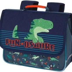 Cartable maternelle Dino - 35 cm - 1 compartiment - bleu et gris - Oberthur