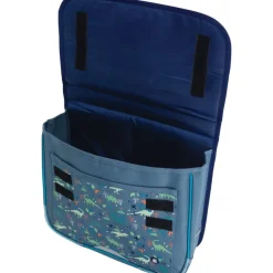 Cartable maternelle Dino - 35 cm - 1 compartiment - bleu et gris - Oberthur
