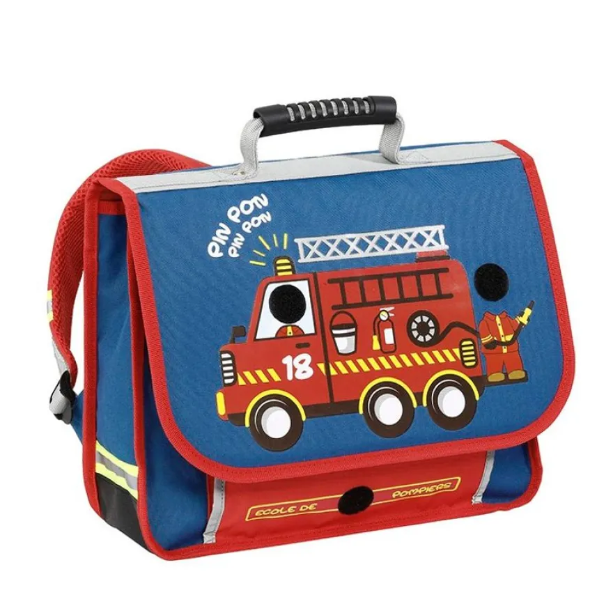Cartable maternelle Mini Pompier - 35 cm - 1 compartiment - bleu - Viquel