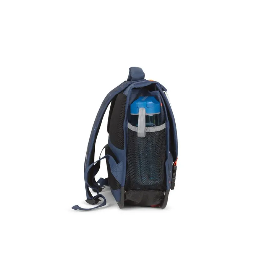 Cartable maternelle réversible Robot - 35 cm - 1 compartiment - bleu - Pol Fox