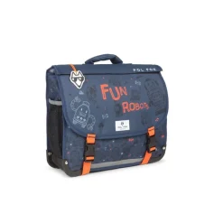 Cartable maternelle réversible Robot - 35 cm - 1 compartiment - bleu - Pol Fox