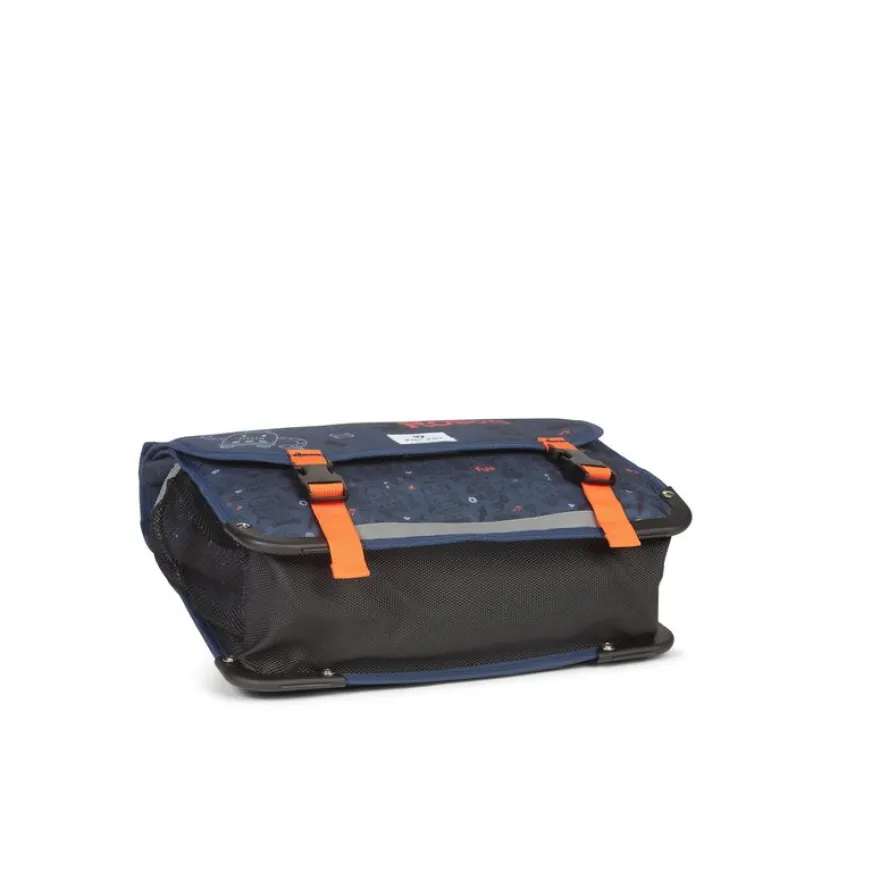 Cartable maternelle réversible Robot - 35 cm - 1 compartiment - bleu - Pol Fox