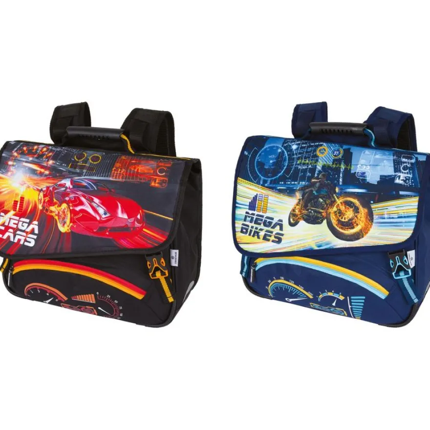 Cartable Megacars / Megabikes - 38 cm - 2 compartiments - 2 modèles disponibles - Oberthur
