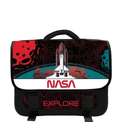 Cartable NASA 38 cm - 2 compartiments - rouge - Bagtrotter