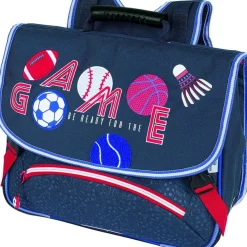 Cartable OB Sport - 38 cm - 2 compartiments - marine et gris anthracite - Oberthur