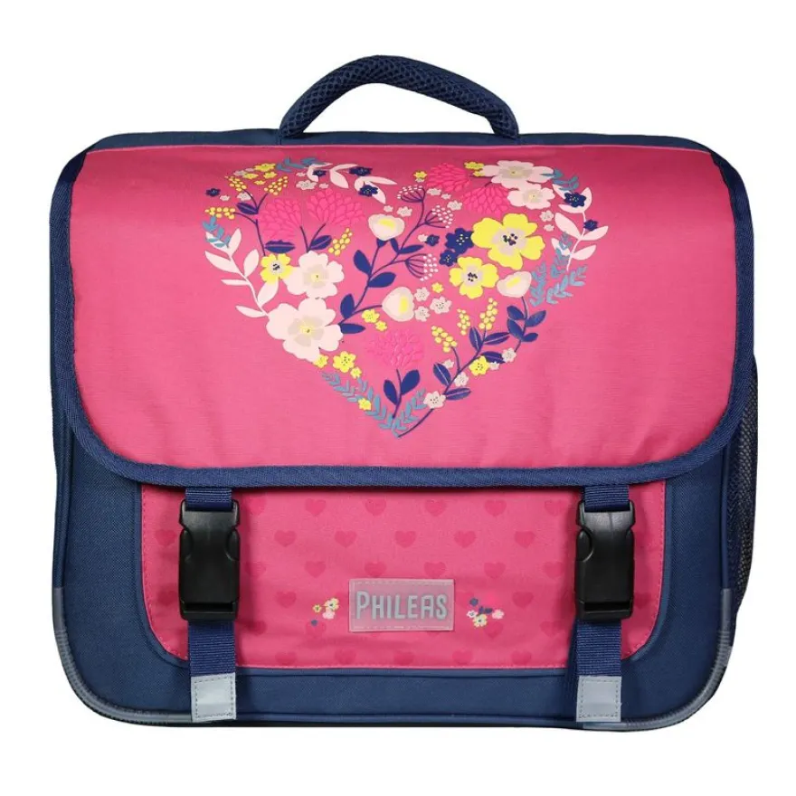Cartable Phileas - 38 cm - 2 compartiments - cœur - Bagtrotter