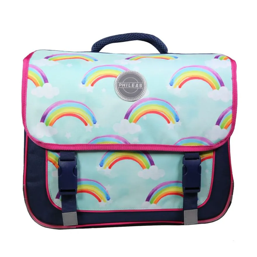 Cartable Phileas 38 cm - 2 compartiments - arc-en-ciel - Bagtrotter