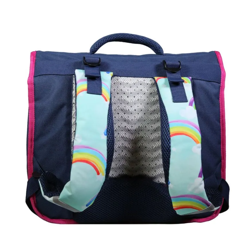 Cartable Phileas 38 cm - 2 compartiments - arc-en-ciel - Bagtrotter