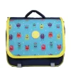 Cartable Phileas Monstres 38 cm - 2 compartiments - bleu - Bagtrotter