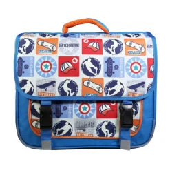Cartable Phileas Skate 38 cm - 2 compartiments - bleu - Bagtrotter