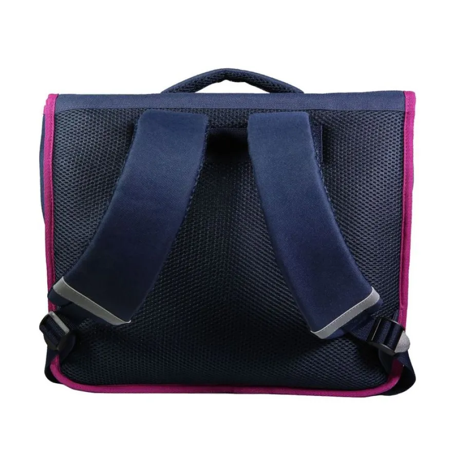 Cartable Poivre Blanc princesse 38 cm - 2 compartiments - bleu - Bagtrotter